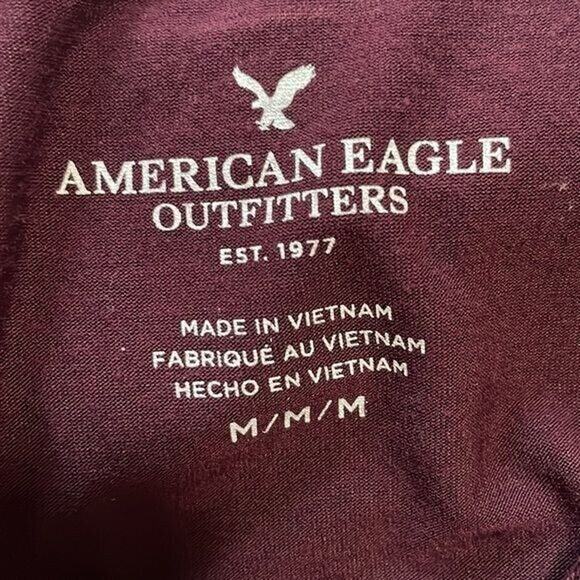 American Eagle Outfitters Maroon Lattice Front Tank Top (Size M) - Picture 4 of 5
